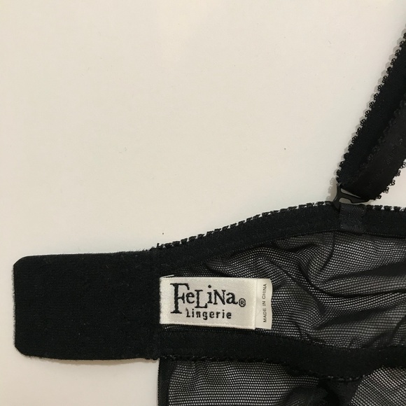 Felina Lingerie Black Lace Chemise - Picture 6 of 8